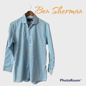 Ben Sherman mens long sleeve slim fit button up shirt L